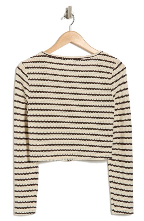 COTTON EMPORIUM COTTON EMPORIUM STRIPE BUTTON DOWN CARDIGAN 