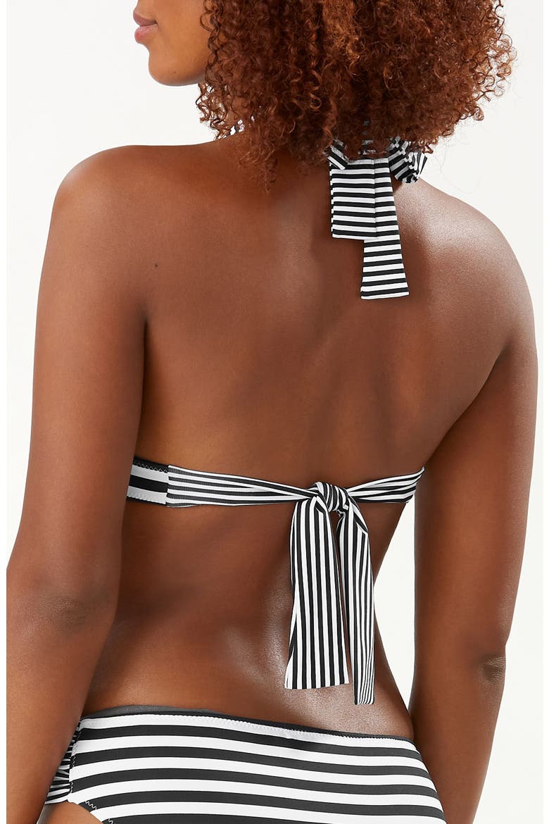 Breaker Bay Reversible Halter Bikini Top, Alternate, color, BLACK