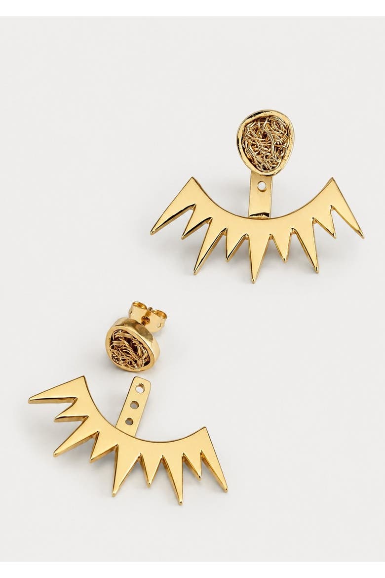 Detachable Ear Jacket Stud Earrings, Main, color, Gold