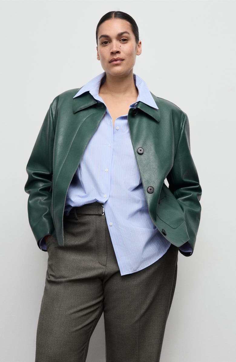 MANGO Belted Pleated Straight Leg Pants, Alternate, color, Grey