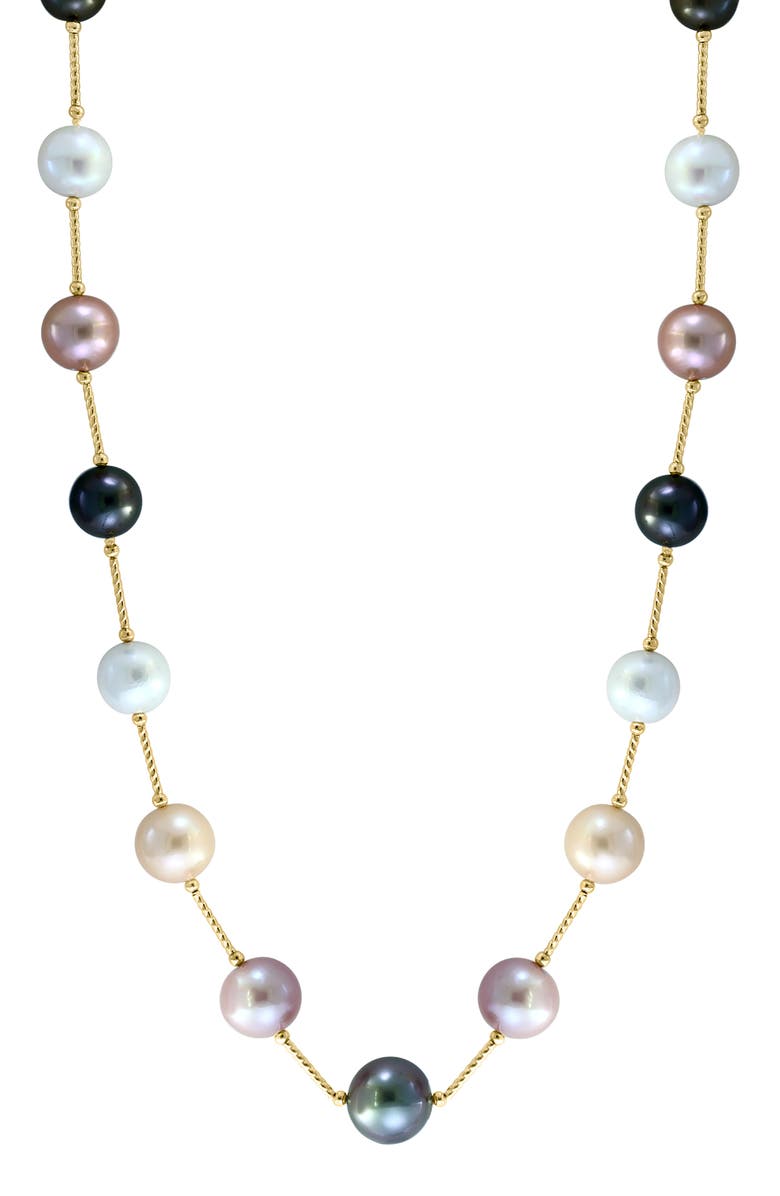EFFY 14K Gold & Mixed Tone 9-11mm Freshwater Pearl Necklace, Main, color, 