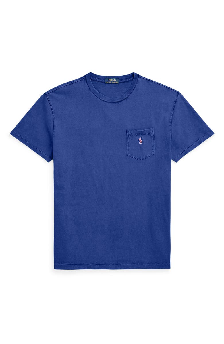 Polo Ralph Lauren Cotton & Linen Pocket T-Shirt, Alternate, color, 