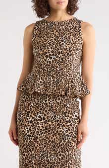 T Tahari Sleeveless Peplum Top