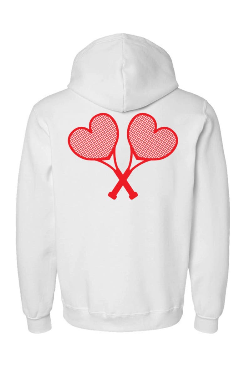 Love All Tennis Whitney Hoodie Sweatshirt, Alternate, color, White