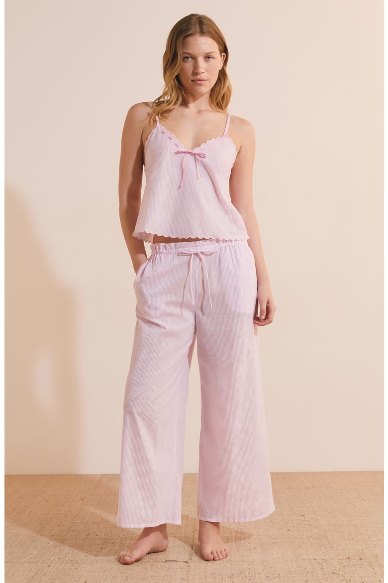 Time Striped Cotton Pajama Pants, Alternate, color, PINK
