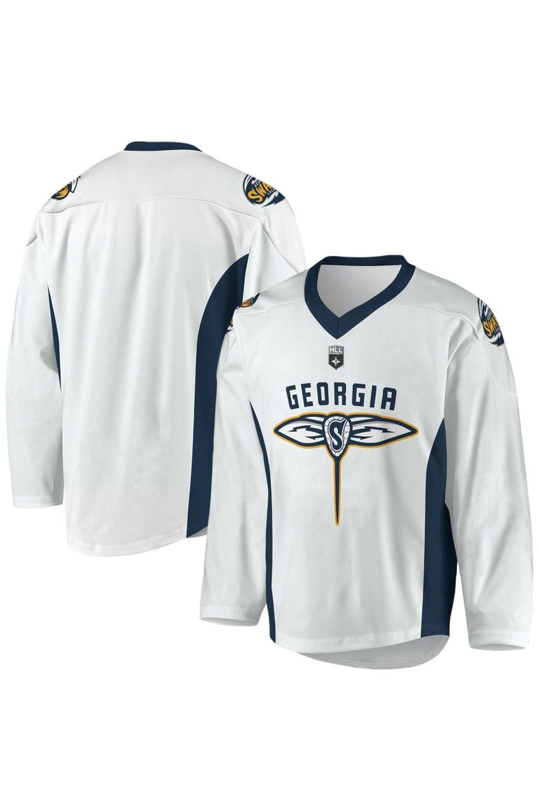 Youth White Georgia Swarm Sublimated Replica Jersey, Main, color, White