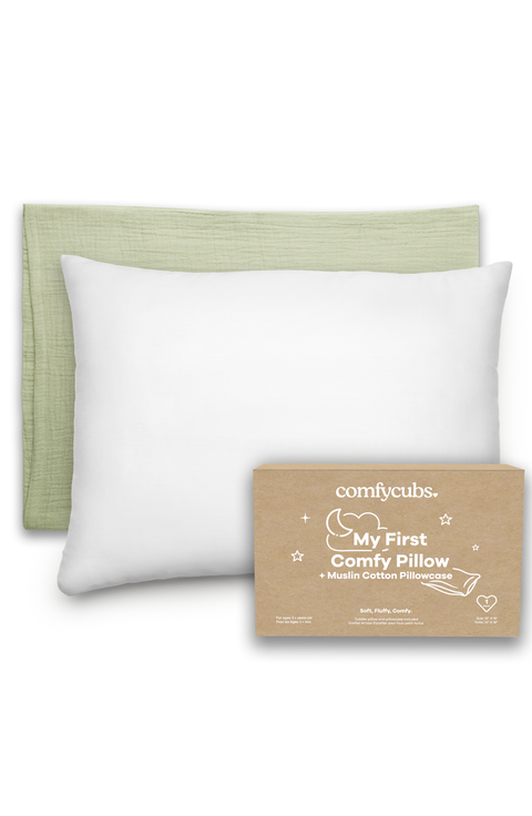 Toddler Pillows with Soft Muslin Pillow Case