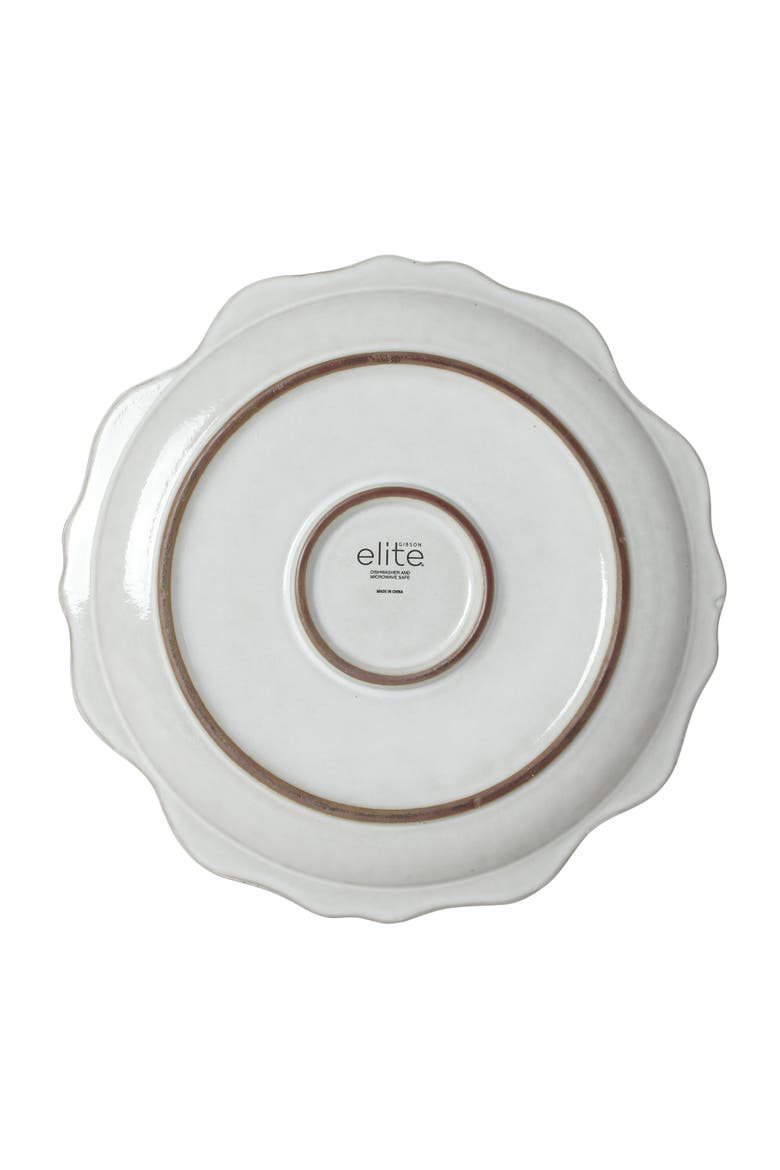 Kennon Road 12-Piece Scalloped Stoneware Dinnerware Set, Alternate, color, White