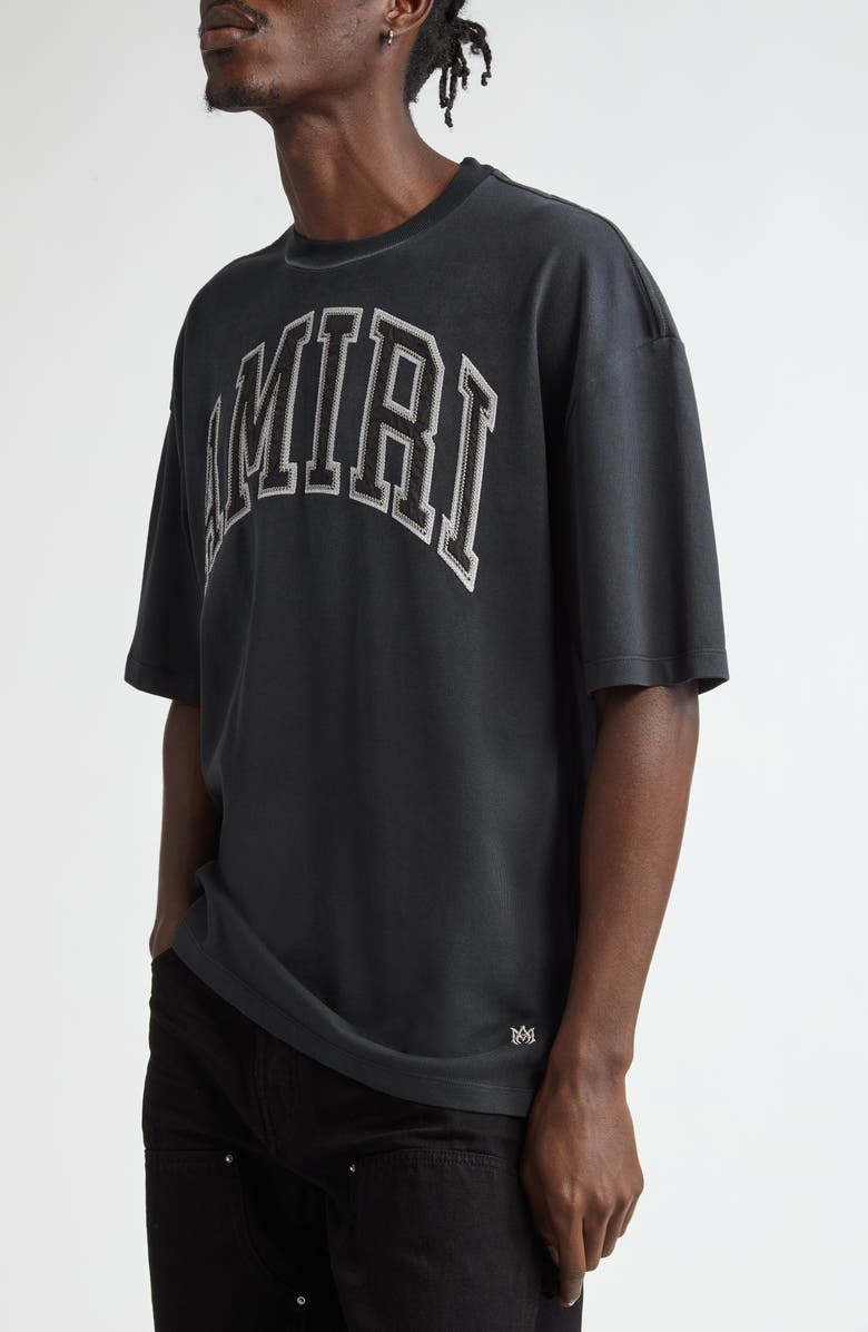 AMIRI Arched Core Logo Oversize Graphic T-Shirt, Alternate, color, Black
