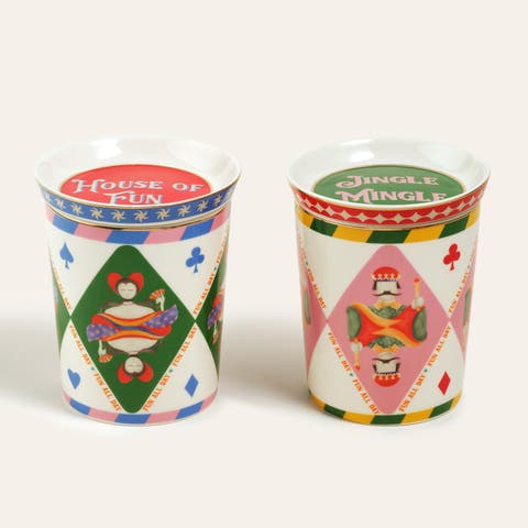 Luohu 2 Piece Porcelain Mug Set 10 oz. Artisan Design