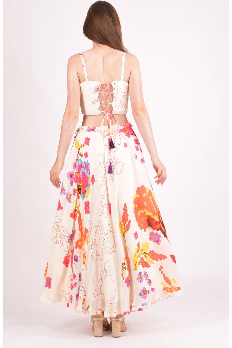 Zaria Floral Two-Piece Set, Alternate, color, White