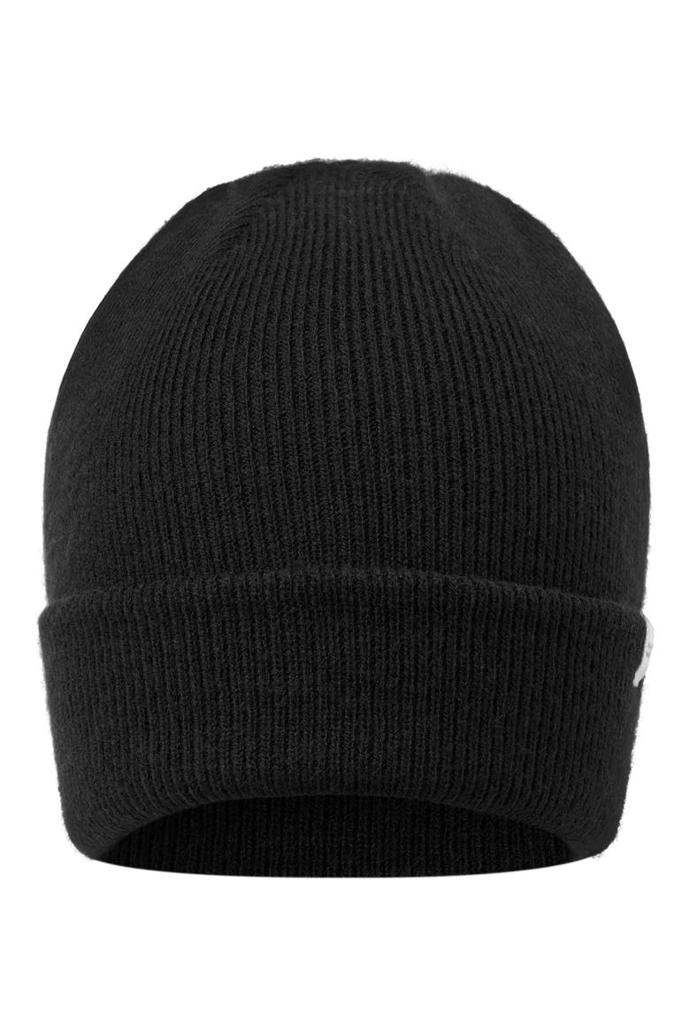 Cloud Ribbed Beanie, Main, color, BLACK