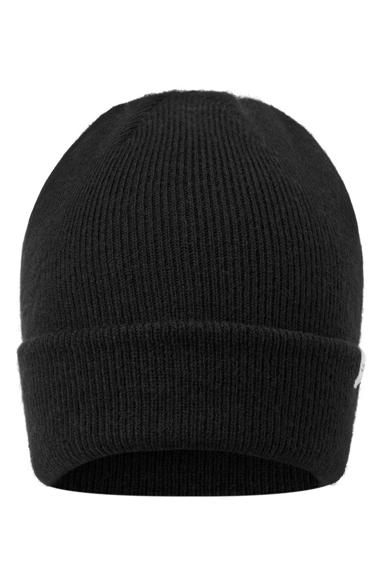 TravisMathew Cloud Ribbed Beanie, Main, color, Black