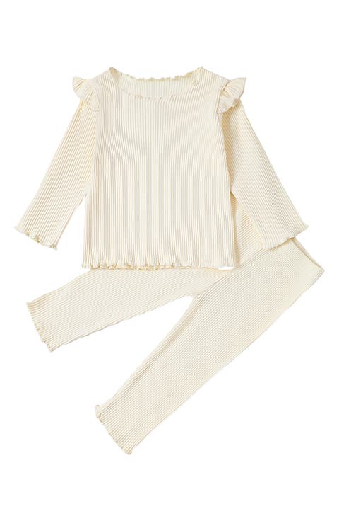 Ashimi Rib Long Sleeve Top & Pants Set (Baby)