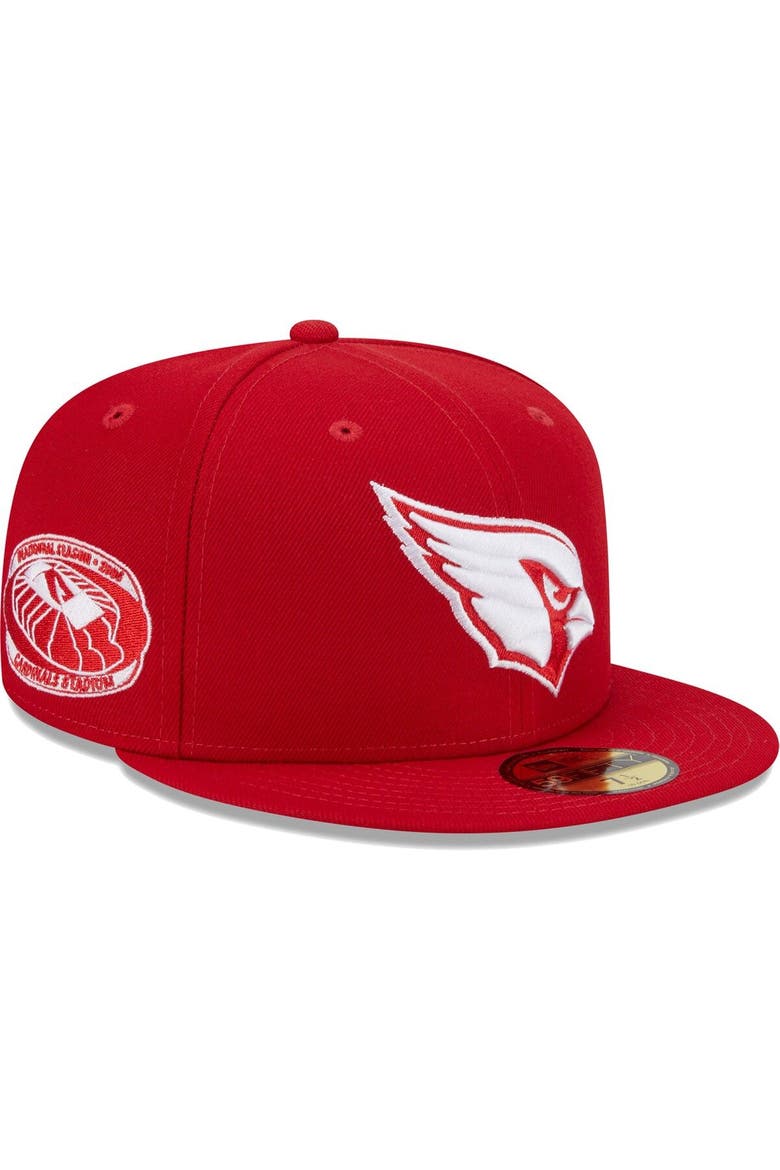 Men's New Era Scarlet Arizona Cardinals 2006 Inaugural Season Main Patch 59FIFTY Fitted Hat, Main, color, Scarlet
