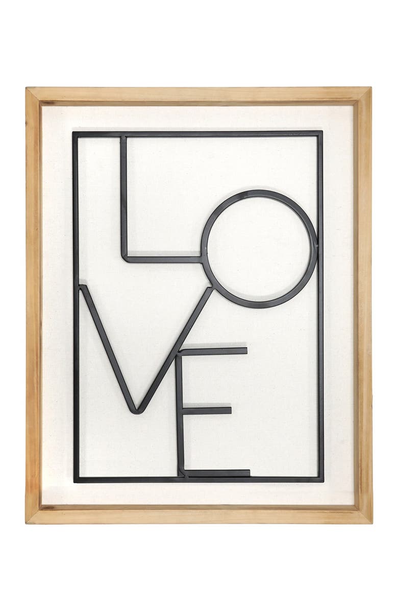STRATTON HOME DECOR Modern LOVE Wall Art, Main, color,