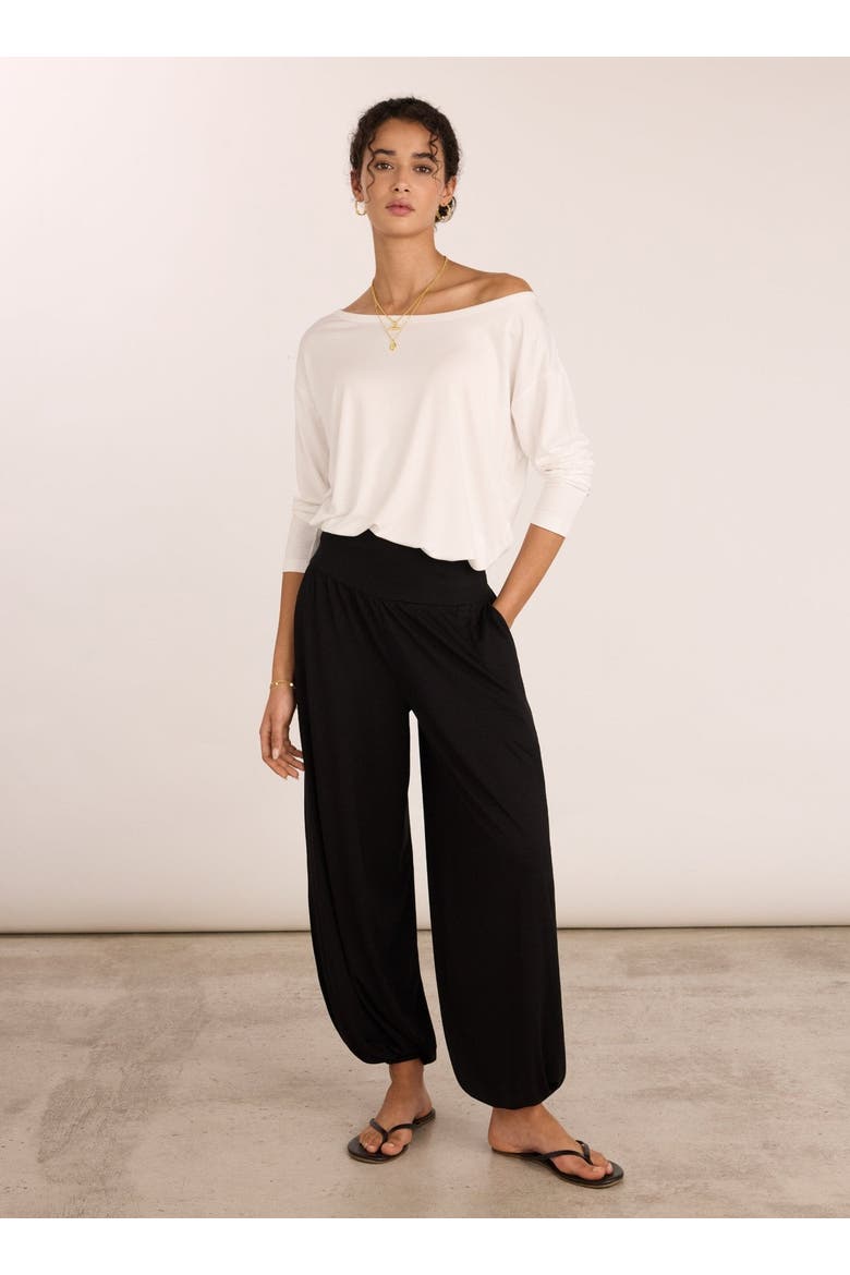Lizzie Relaxed Off The Shoulder Top, Alternate, color, Pure White