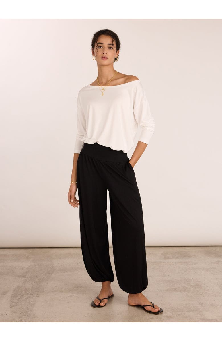 Baukjen Lizzie Relaxed Off The Shoulder Top, Alternate, color, Pure White
