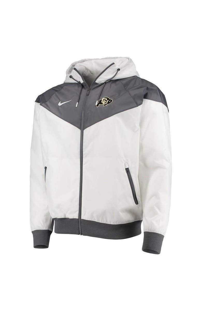 Nike Men's Nike White Colorado Buffaloes Windrunner Raglan Full-Zip Hoodie Jacket, Alternate, color, White