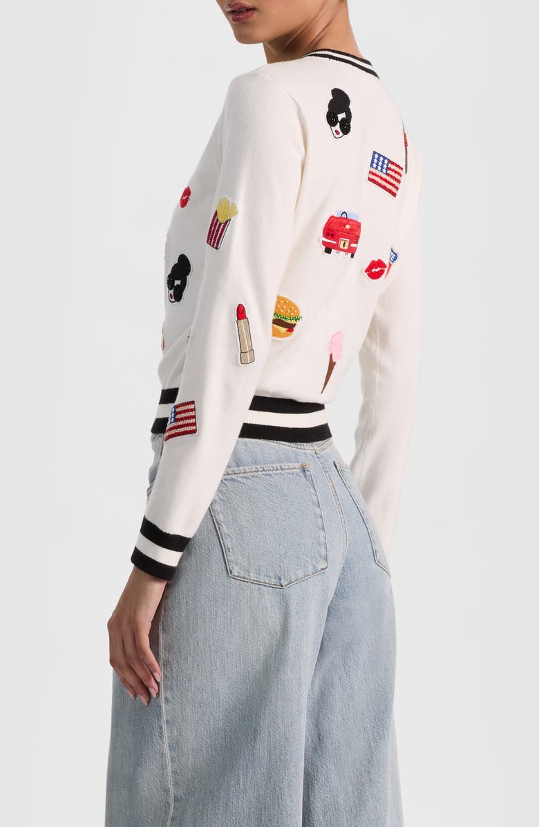 Alice + Olivia Carolann Americana Sweatshirt, Alternate, color,