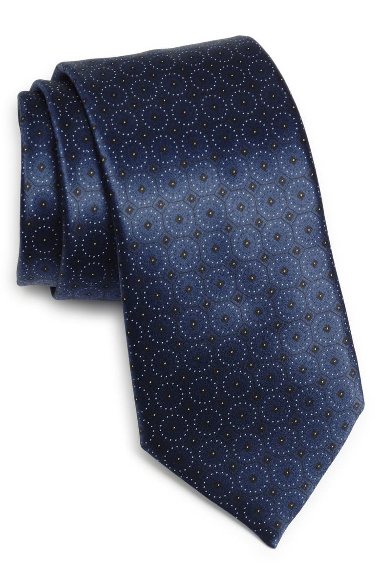 ZEGNA Ermenegildo Zegna Floral Medallion Silk Tie, Main, color,