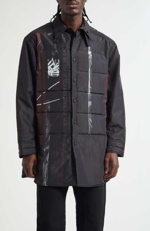 Tobacco Print Double Layer Padded Jacket