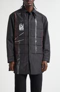 Yohji Yamamoto Tobacco Print Double Layer Padded Jacket