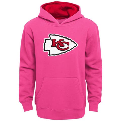 Girls Youth Pink Kansas City Chiefs Prime Pullover Hoodie