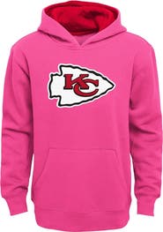 Outerstuff Girls Youth Pink Kansas City Chiefs Prime Pullover Hoodie
