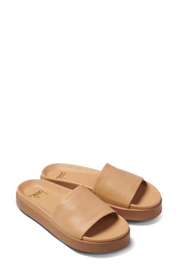 Beek Chick Platform Slide Sandal In Neutral