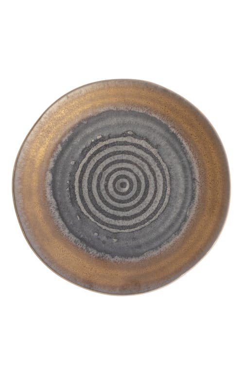 Lemieux Et Cie Akita Stoneware 4-piece Dinner Plate Set In Brown