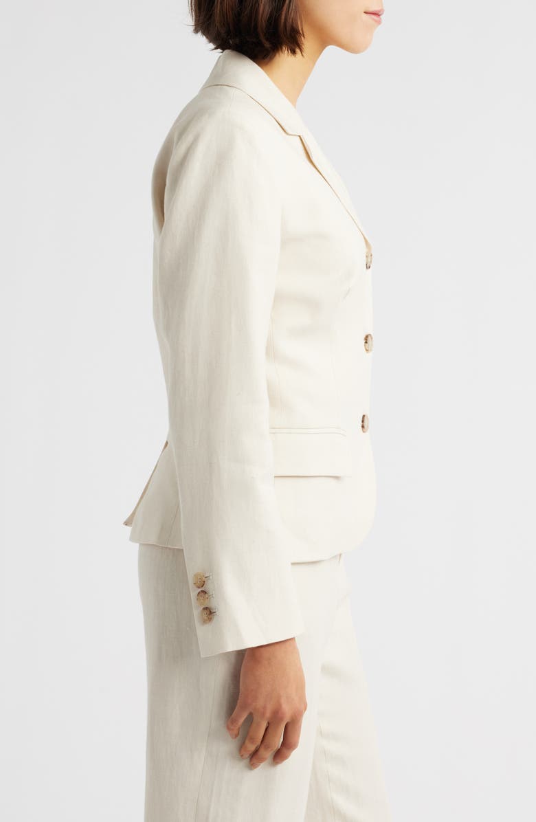 FRAME The Smart Linen Blend Blazer, Alternate, color, White