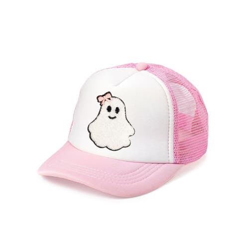 Sweet Wink Girly Ghost Patch Halloween Trucker Hat In Multi