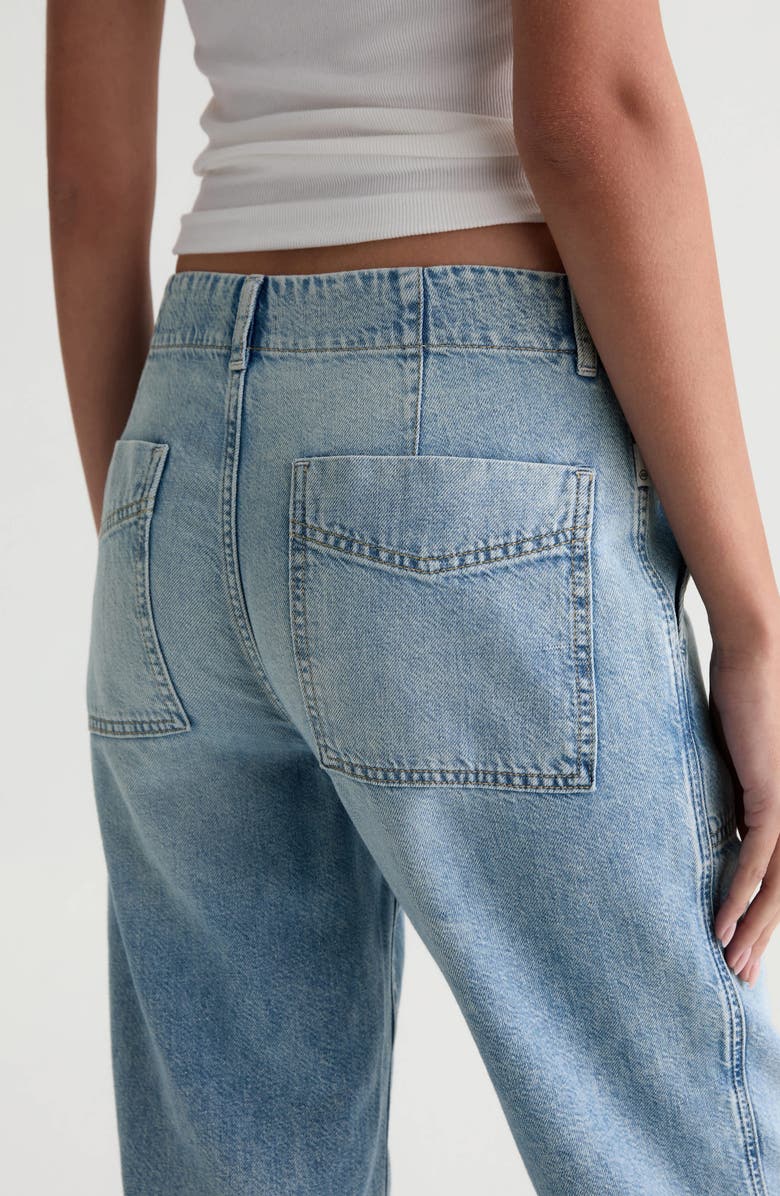 AG Analeigh Ankle Straight Leg Workwear Jeans, Alternate, color, Wine Garden