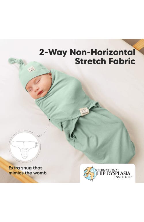 Keababies 3-pack Soothe Swaddle Wraps With Knot Hats In Green