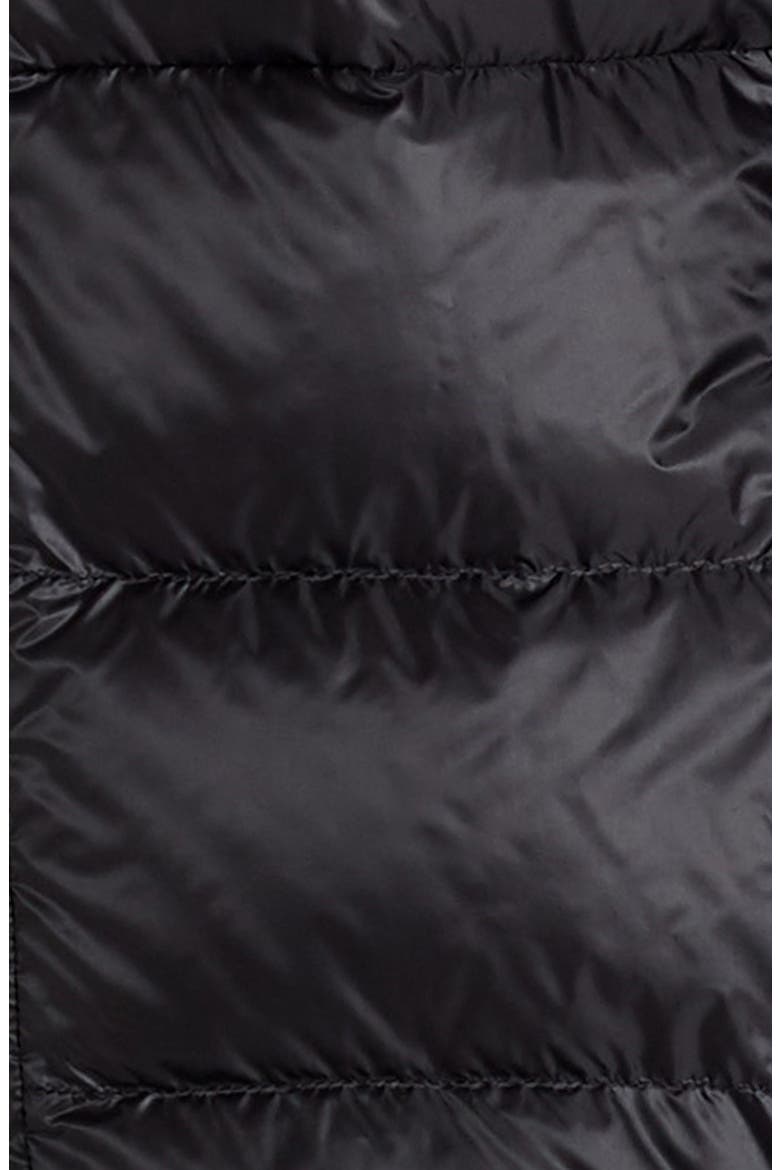 Peyre Back Logo Water Resistant Down Puffer Coat, Alternate, color, BLACK