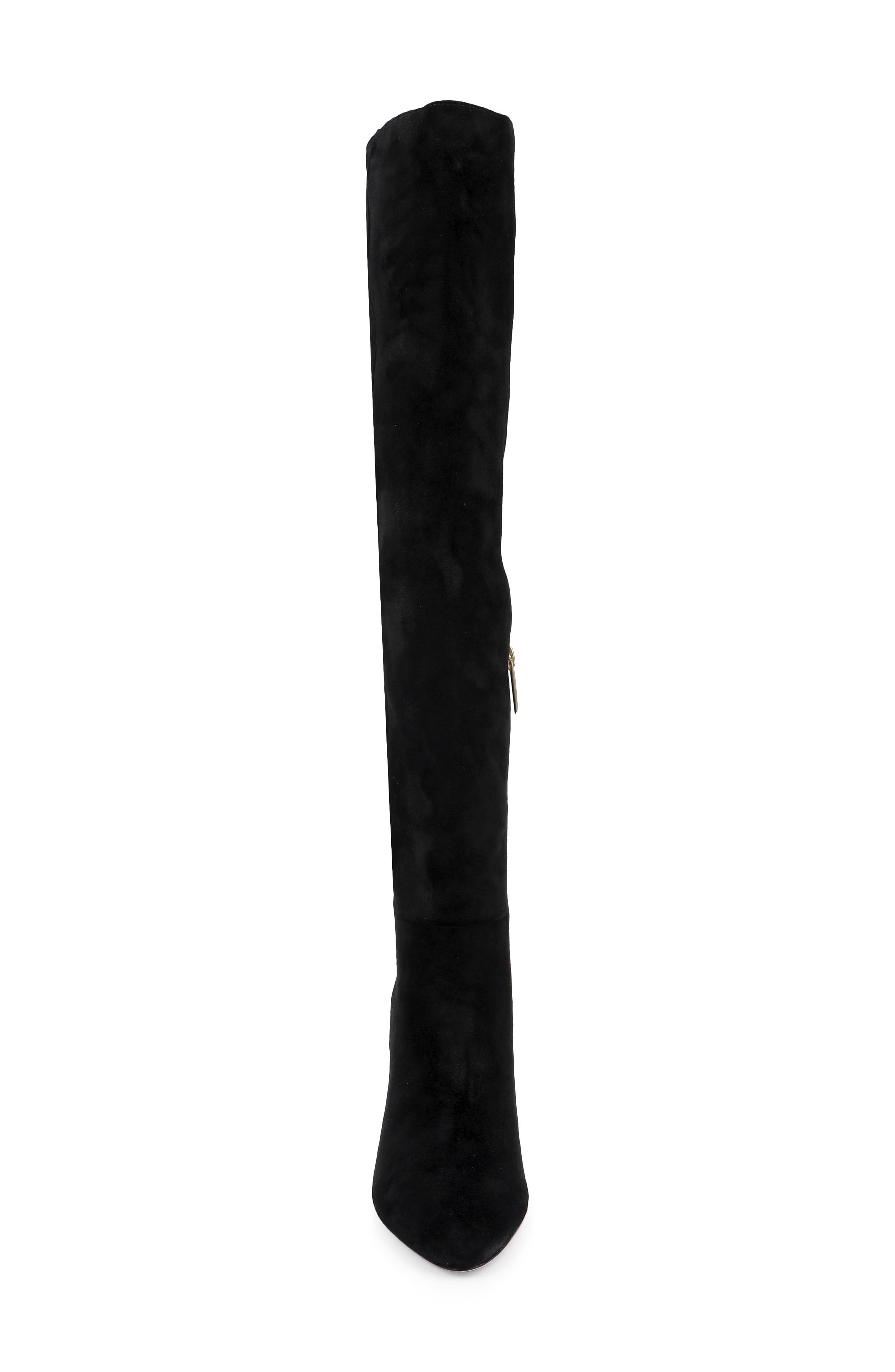 Jackson Over the Knee Leather Boot, Alternate, color, BLACK SUEDE