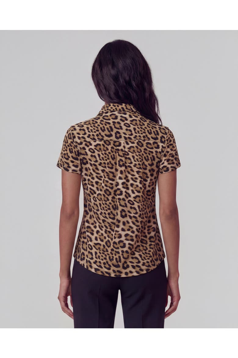 Leopard Brown Womens Printed Shirt, Alternate, color, Leopard Brown