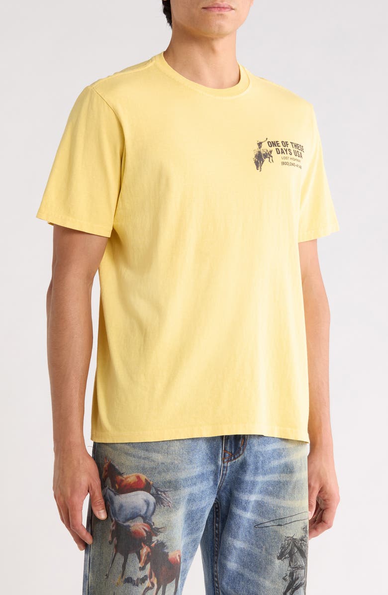 ONE OF THESE DAYS Break on Through Cotton Graphic T-Shirt, Alternate, color, Summer Yellow