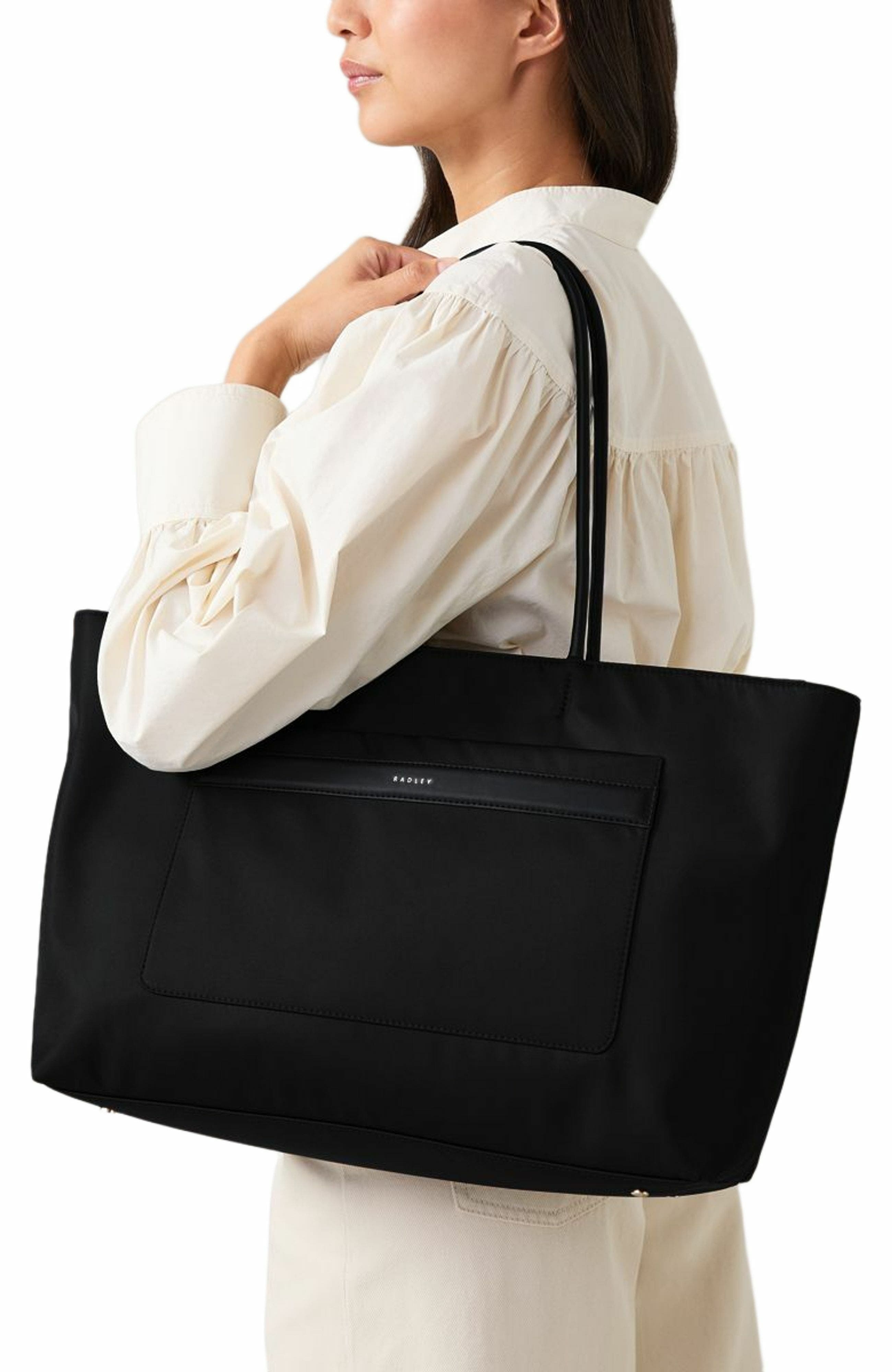 Radley Holland Park Large Ziptop Tote Bag, Alternate, color, Black