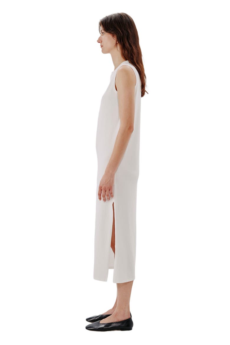 SLEEVELESS TEE DRESS, Alternate, color, WHITE