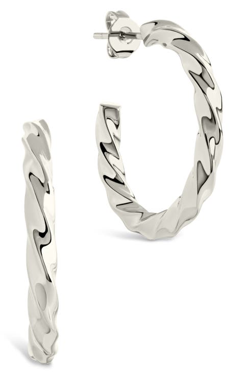 Chandler Twisted Hoop Earrings