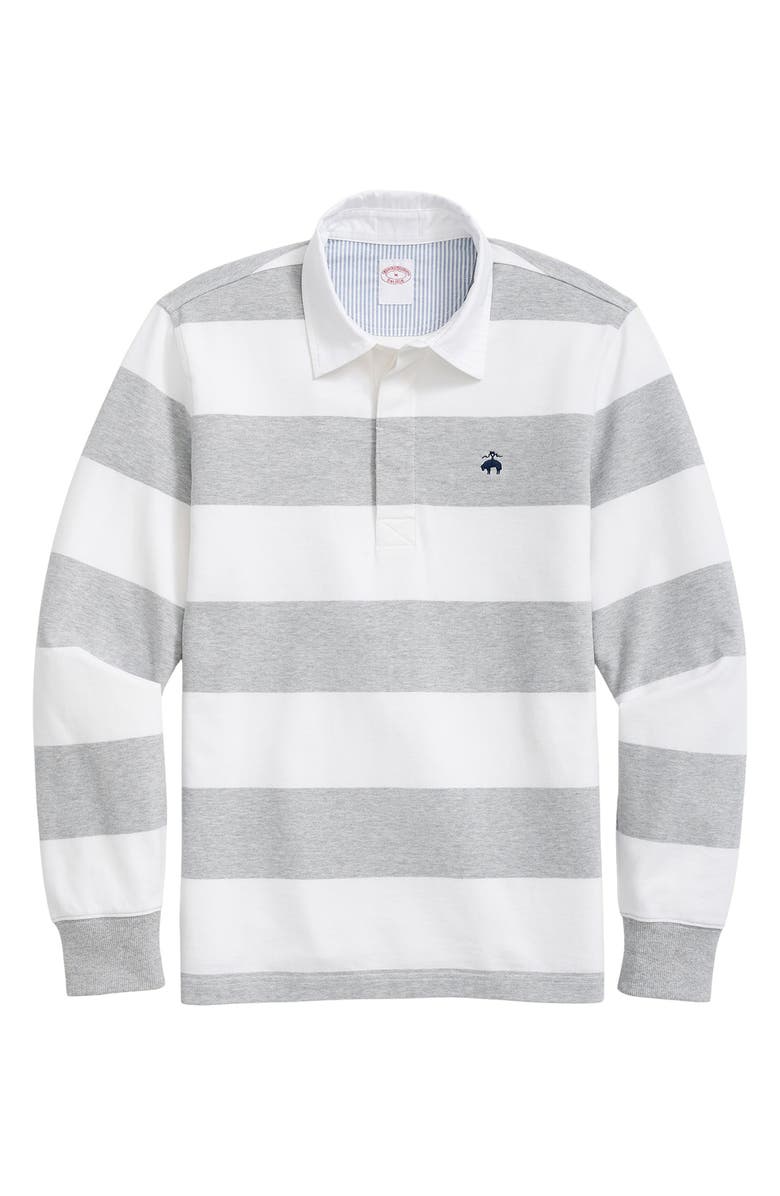 Brooks Brothers Stripe Rugby Shirt, Main, color, 