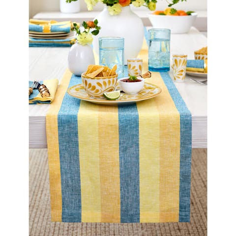 Linen Table Runner - Cabana Stripe