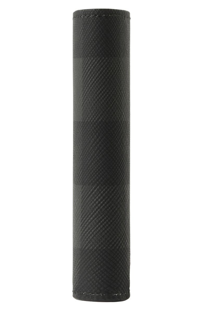 Burberry Check Coated Canvas Bifold Wallet, Alternate, color, Charcoal