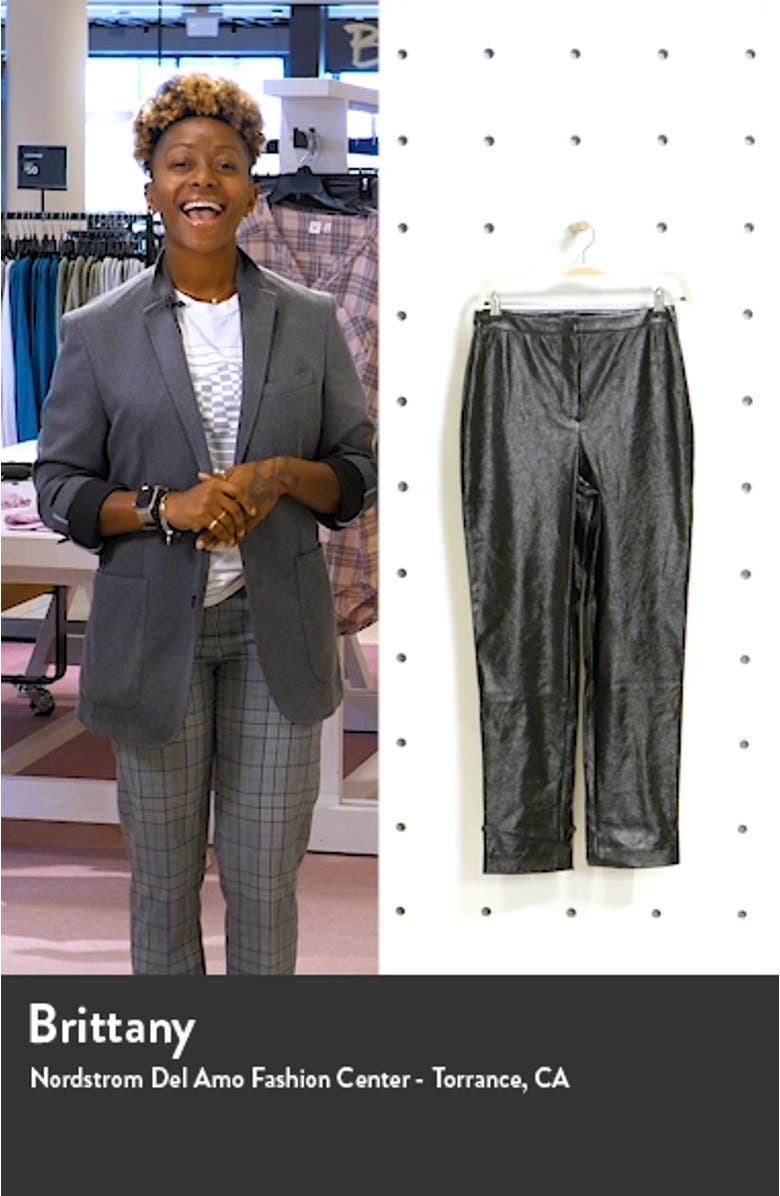 Straight Leg Faux Leather Pants, sales video thumbnail