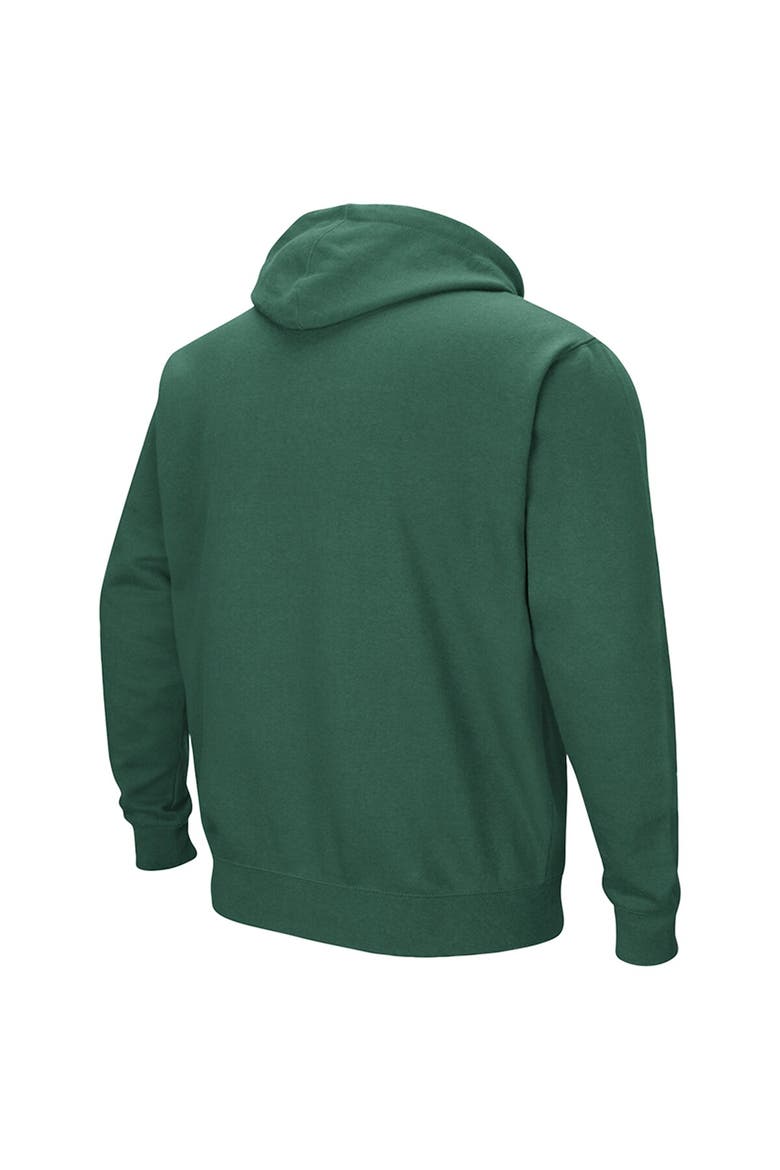 Men's Colosseum Green Binghamton Bearcats Arch & Logo 3.0 Pullover Hoodie, Alternate, color, Green