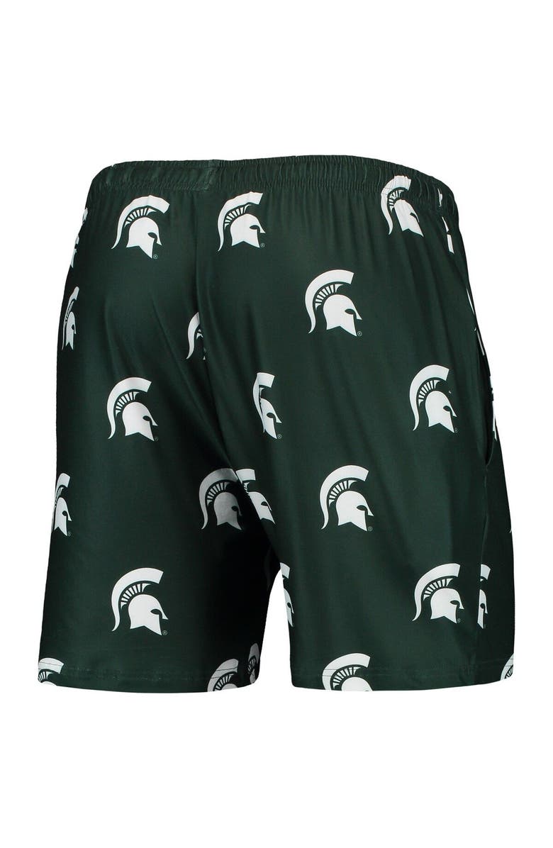 CONCEPTS SPORT Men's Concepts Sport Green Michigan State Spartans Flagship Allover Print Jam Shorts, Alternate, color, 