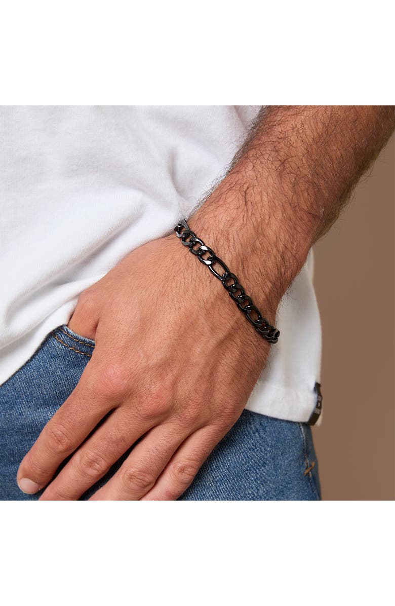 Lucky Brand Figaro Chain Bracelet, Alternate, color, Black