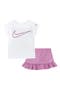 Stretch Cotton Jersey T-Shirt & Ruffle Skirt Set